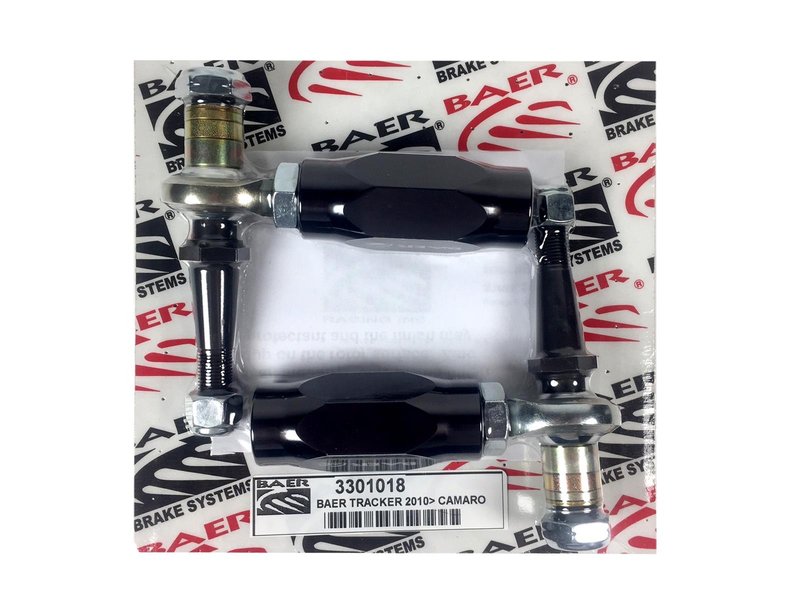 Baer Brakes Tracker Tie Rod Ends 3301018 Bump Steer Kits and Components, Ends, Adjustable, Aluminum, Black, Chevrolet, Kit