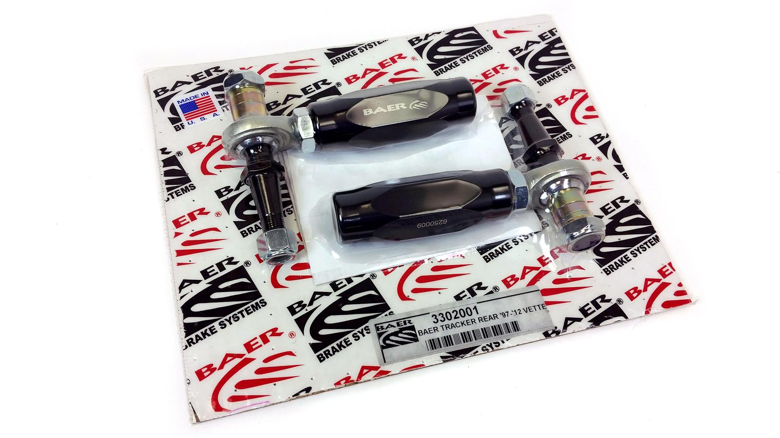 Baer Brakes Tracker Tie Rod Ends 3302001 Bump Steer Adjusters, Aluminum Sleeve, Black, Adjustable, GM, Kit thumbnail 2