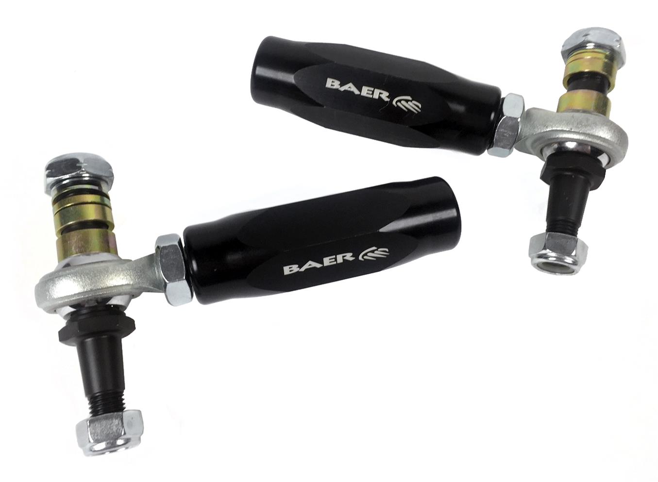 Baer Brakes Tracker Tie Rod Ends 3851001 Bump Steer Adjusters, Aluminum Sleeve, Black, Adjustable, Subaru, Kit thumbnail 2