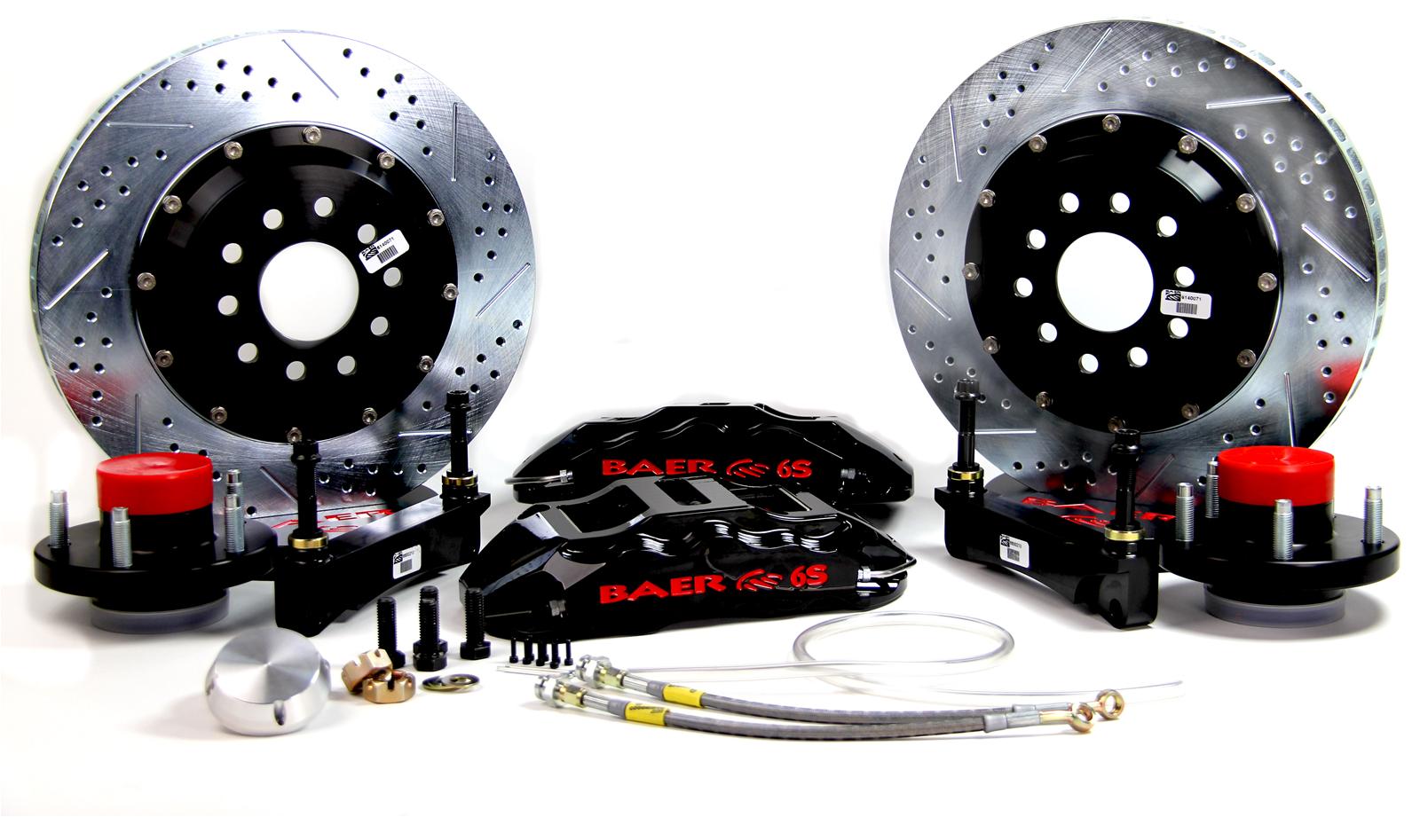 Baer Brakes Claw Extreme+ Disc Brake Systems 4261200B Kits, Extreme Plus Systems, Front, Cross-drilled/Slotted Rotors, 6-piston Black Calipers, Ford, Mercury, Kit