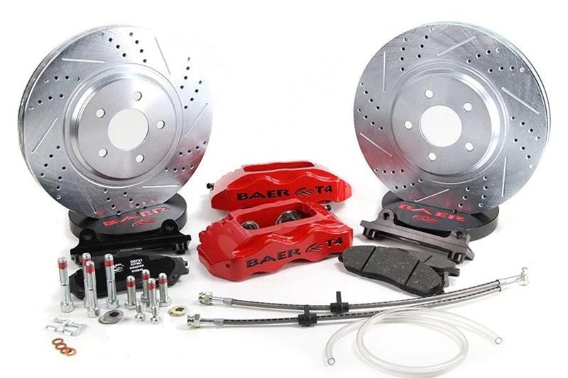 Baer Brakes Track4 Disc Brake Systems 4301396B Brakes, Track4, Front, 13 in. Drilled/Slotted Rotors, Black, GM, Passenger Car, Kit thumbnail 2