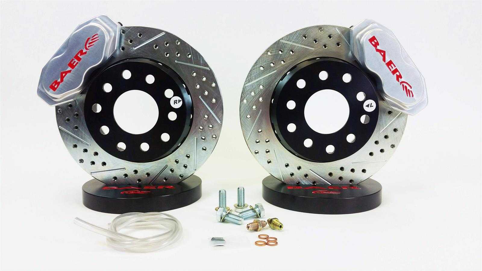 Baer Brakes SS4+ Deep Stage Drag Race Disc Brake Kits for 1979-2004 MUSTANG - 4261376C Brakes, Race, Front, Cross-drilled/Slotted Rotors, 4-piston Calipers, Ford, Kit