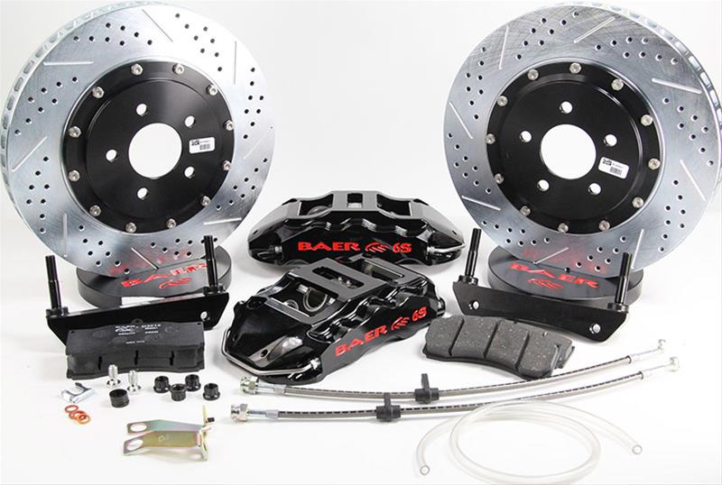 Baer Brakes Claw Extreme+ Disc Brake Systems 4261421B Brakes, Extreme+, Front, Cross-drilled/Slotted Surface Rotors, Black Calipers, Ford, Kit