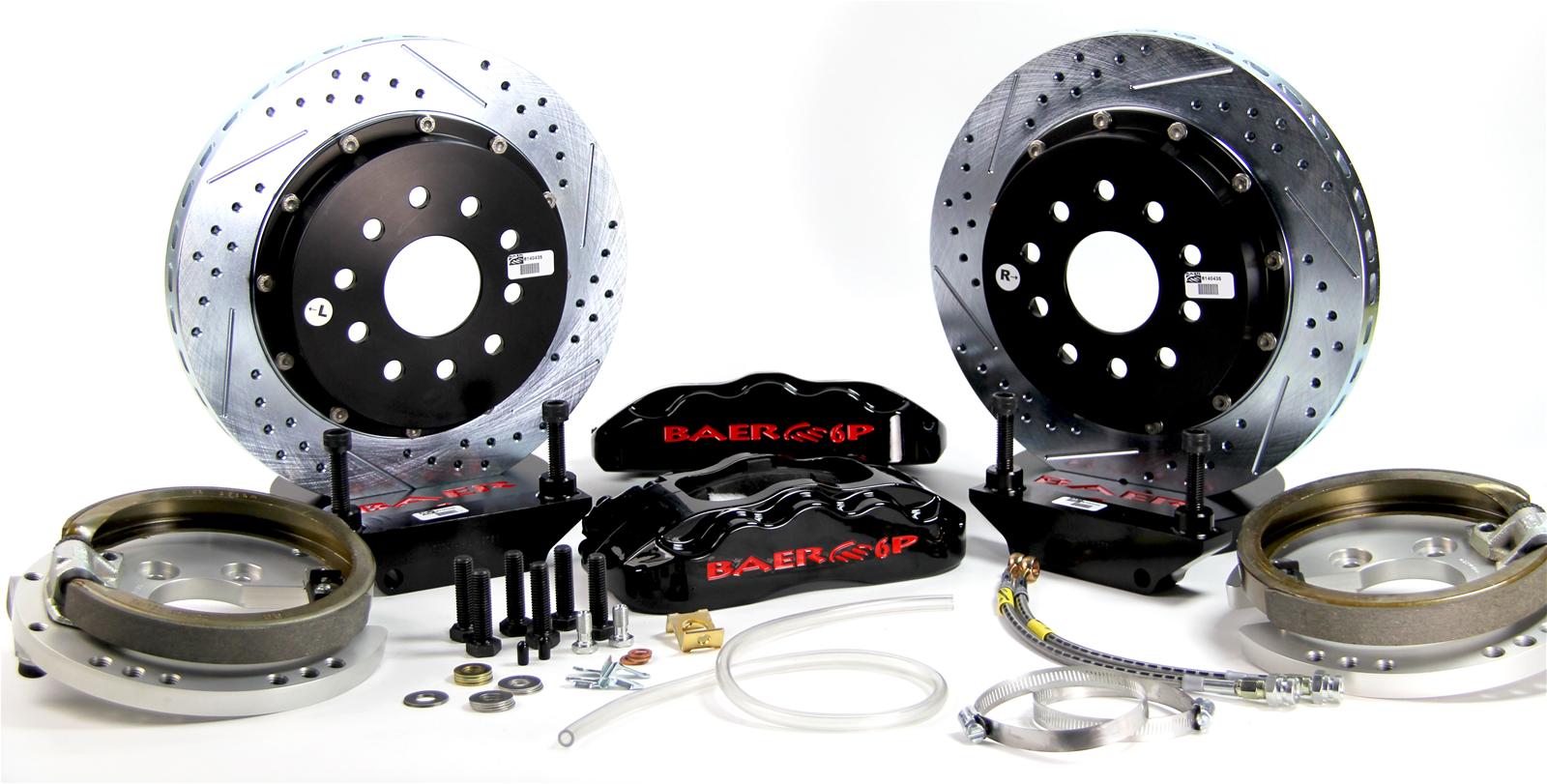 Baer Brakes Claw Pro+ Disc Brake Systems 4262148B Brakes, Pro-Plus, Rear, Cross-Drilled/Slotted Rotors, 6-Piston Calipers, Ford, Kit