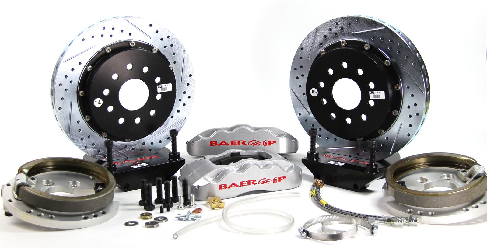 Baer Brakes Claw Pro+ Disc Brake Systems 4262152S Brakes, Pro-Plus, Rear, Cross-Drilled/Slotted Rotors, 6-Piston Calipers, Ford, Kit