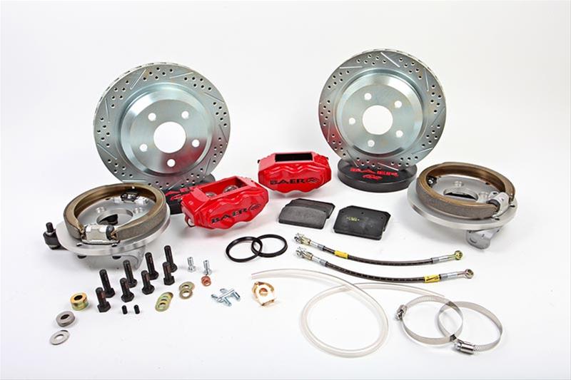 Baer Brakes Claw Extreme+ Disc Brake Systems for 2009-2025 F-150 - 4261397R Kits, Extreme Plus Systems, Front, Cross-drilled/Slotted Rotors, 6-piston Red Powdercoated Calipers, Ford, Kit thumbnail 2