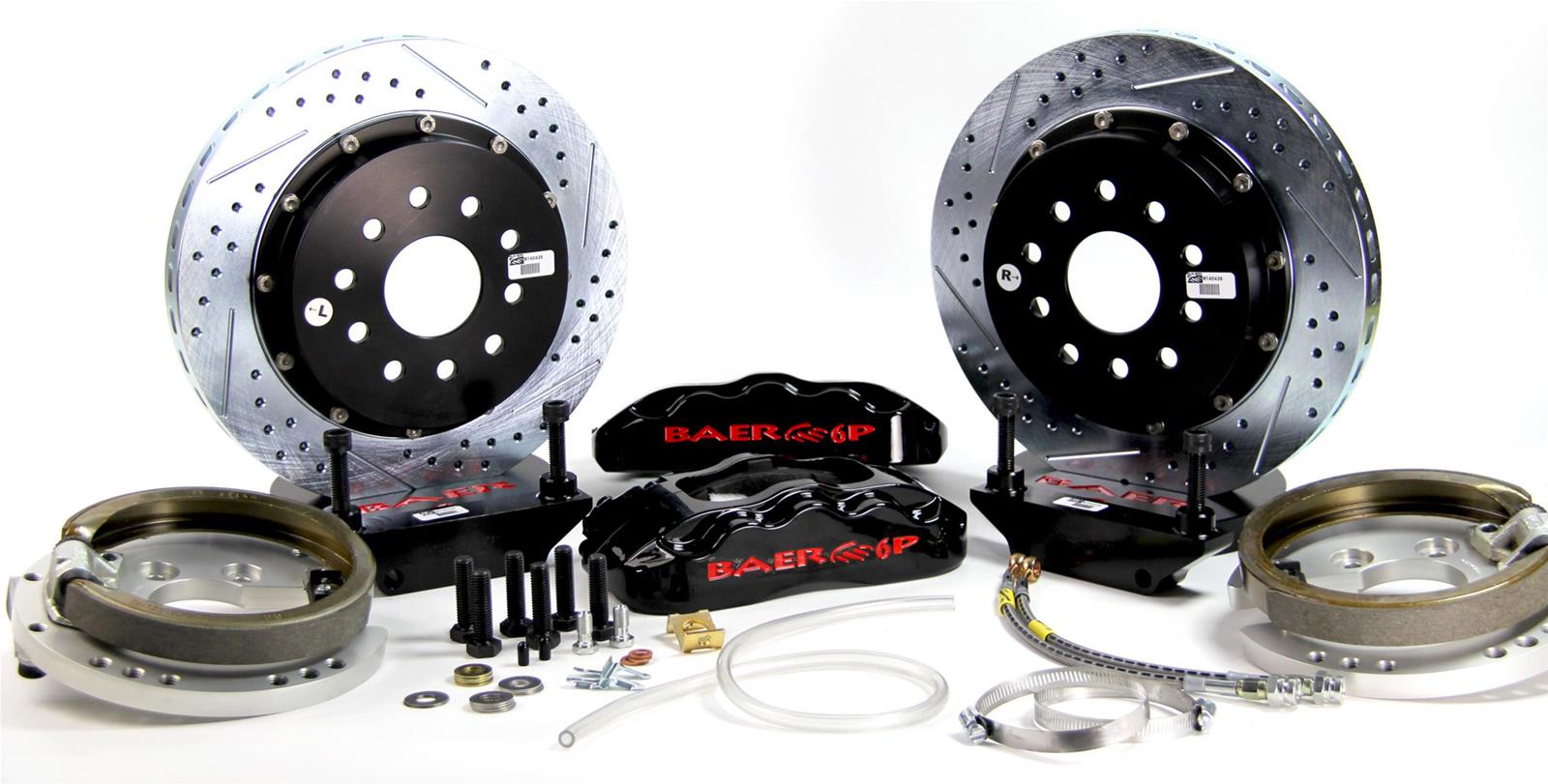 Baer Brakes Claw Pro+ Disc Brake Systems for 1979-1992 MUSTANG - 4262290B Kits, Pro Plus Systems, Rear, Cross-drilled/Slotted Rotors, 6-piston Black Powdercoated Calipers, Ford, Kit thumbnail 2