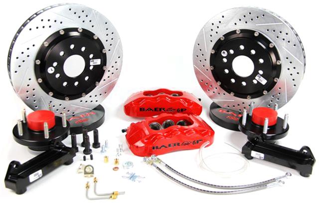 Baer Brakes Claw Pro+ Disc Brake Systems 4301336B Brakes, Pro-Plus, Front, Cross-Drilled/Slotted Rotors, 6-Piston Calipers, GM, Passenger Car, Kit