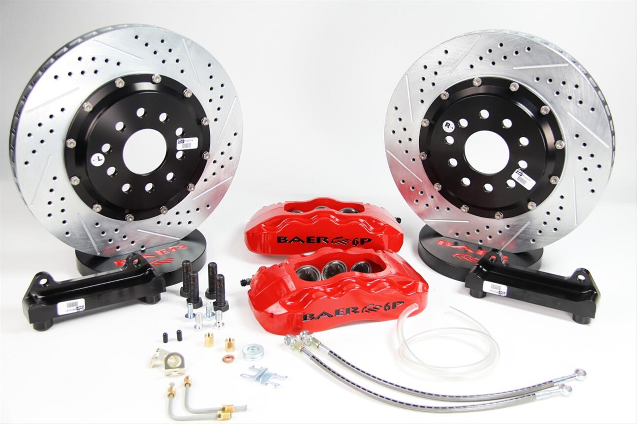 Baer Brakes Claw Pro+ Disc Brake Systems 4301352S Brakes, Pro-Plus, Front, Cross-Drilled/Slotted Rotors, 6-Piston Calipers, GM, Passenger Car, Kit