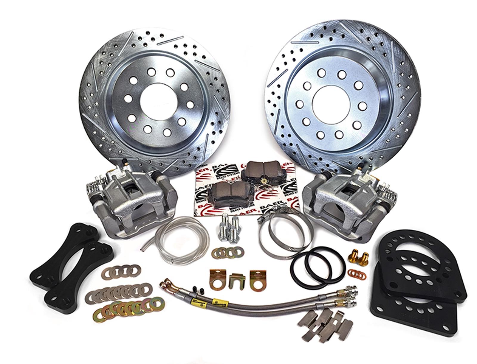 Baer Brakes Iron-Sport Disc Brake Kits 4302134 Brakes, Sport, Rear, Cross-Drilled/Slotted Rotors, 1-Piston Black Calipers, Chevy, 10-Bolt, 12-Bolt, Kit thumbnail 3