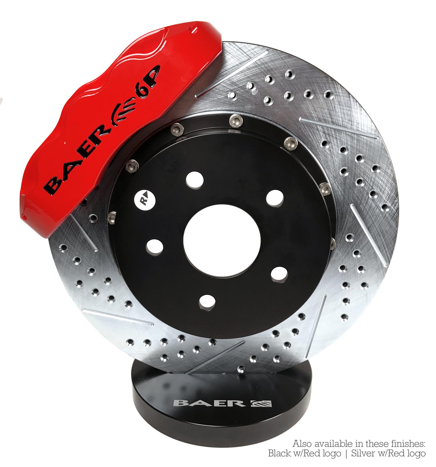 Baer Brakes Claw Pro+ Disc Brake Systems 4402001R Kit, Pro+, Rear, Cross-drilled/Slotted Rotors, 6-piston Red Powdercoated Calipers, Jeep, Kit thumbnail 2