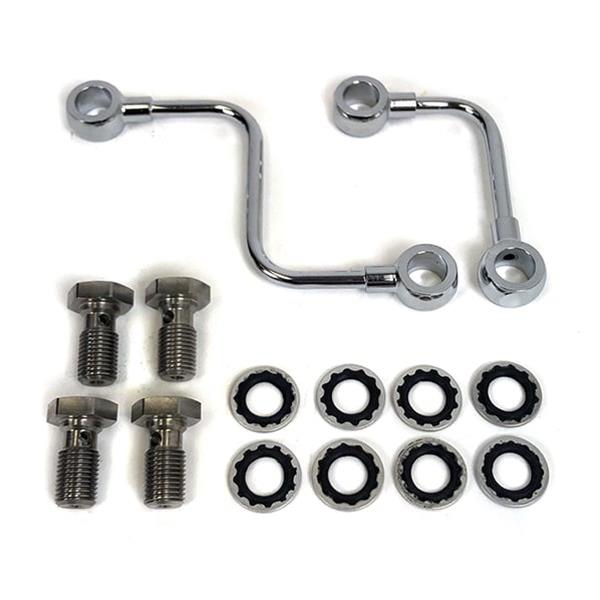 Baer Brakes Remaster Hard Lines 6801318 Brake Line, Line, 3/16 in. Diameter, 3/8-24 in. Banjo, Stainless Steel, Pair