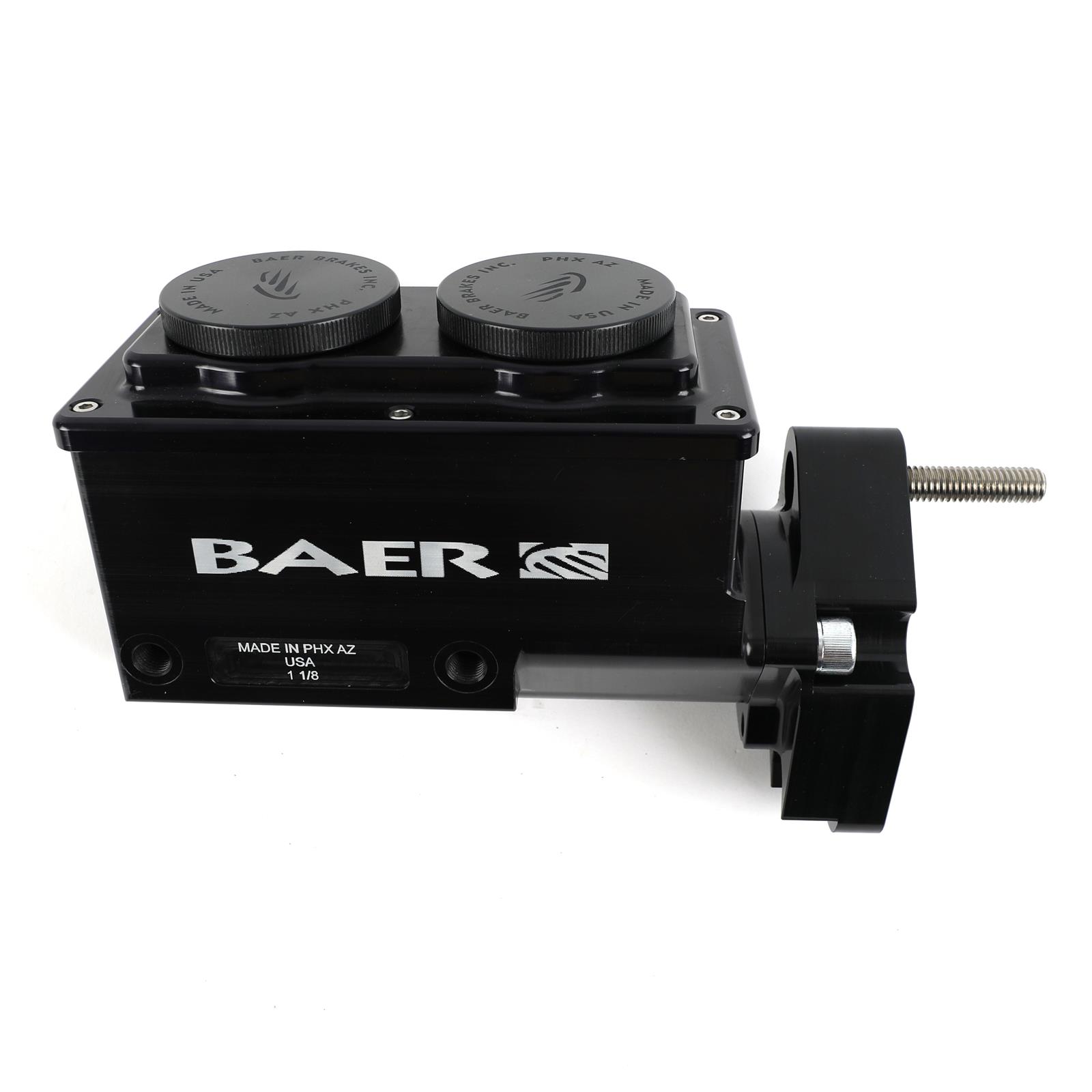 Baer Disc Brake Systems Master Cylinders 6801328LP Cylinder, Billet Aluminum, Black, 1.125 in. Bore, Left Port, Ford, Each