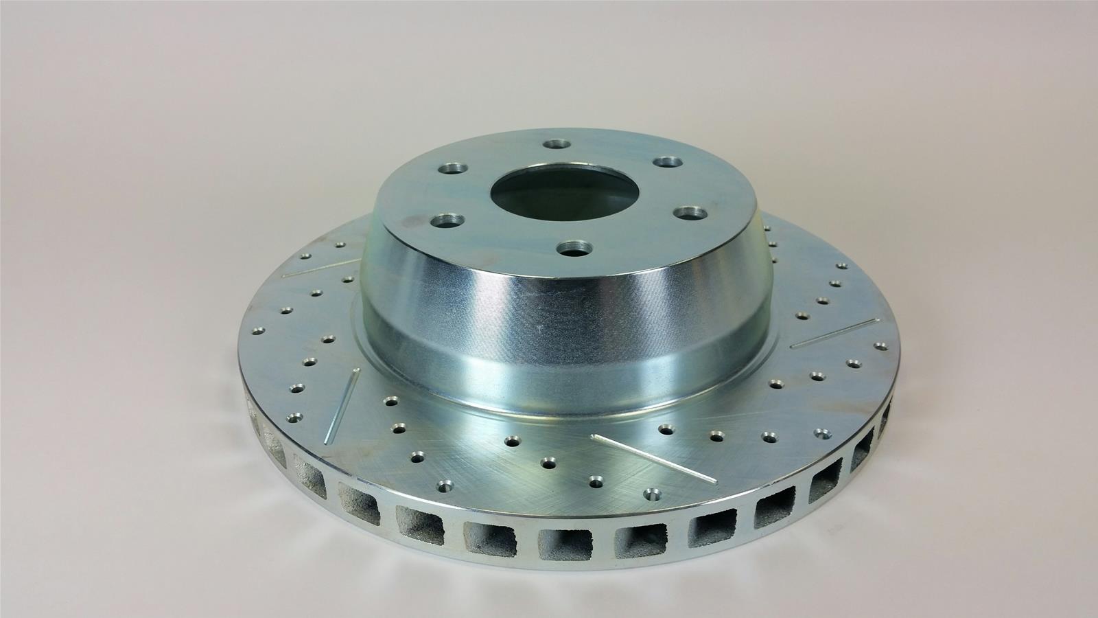 Baer Brakes EradiSpeed 1 Brake Rotors 6910526 Rotor, EradiSpeed+ One, Cross-drilled, Slotted, Iron, Zinc Plated, Driver Side Rear, Each thumbnail 2
