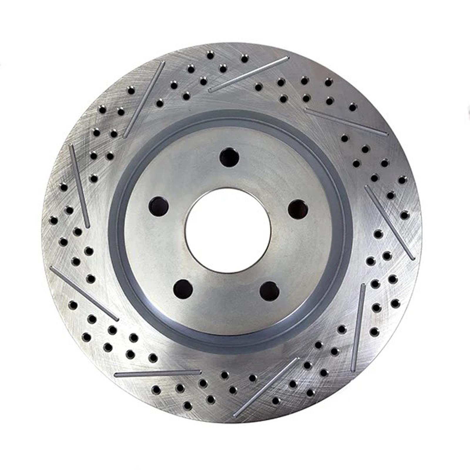 Baer Brakes Replacement Brake Rotors 6929633 Rotor, Replacement, Vented, 3.065 in. Center, Cross-Drilled/Slotted, 12.00 in. OD, 5 x 4.75 in., Iron, Zinc Plated, 1-Piece, Right, Each