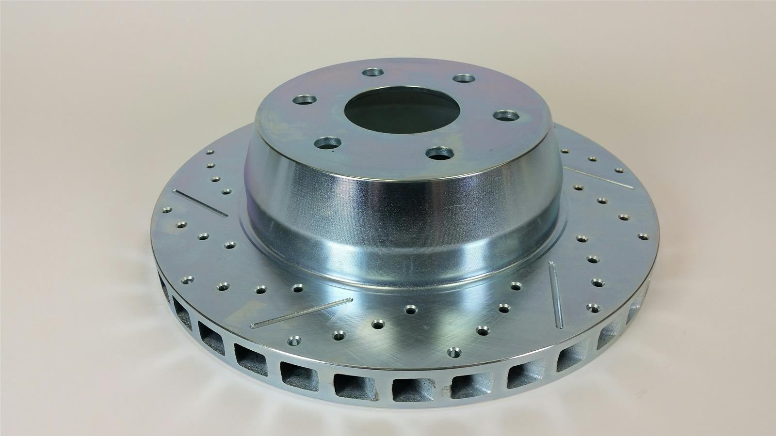 Baer Brakes Replacement Brake Rotors 6920526 Rotor, Replacement, Cross-drilled, Slotted, Iron, Zinc Plated, Passenger Side Rear, Each