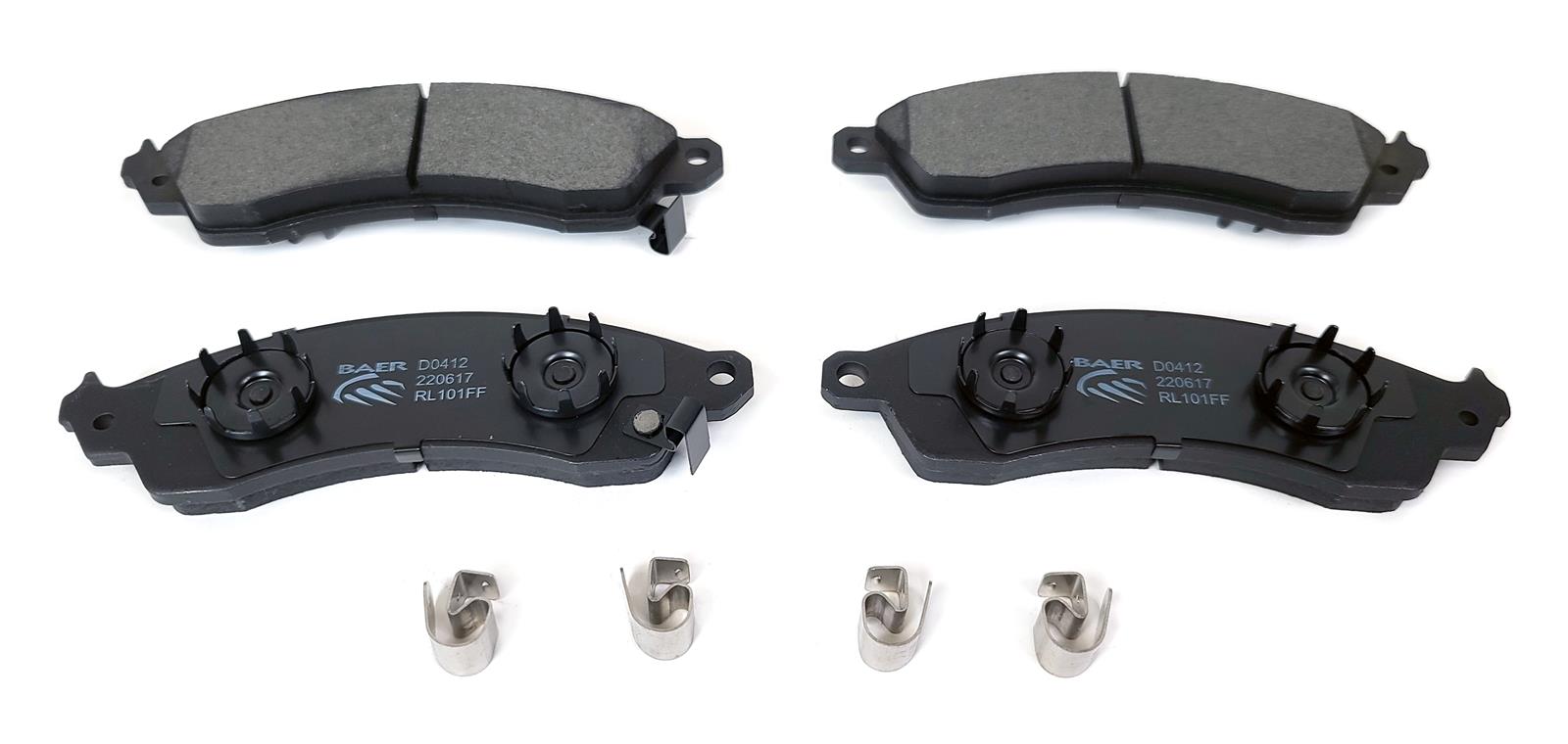 Baer Brakes Claw Ceramic Brake Pads for 1989-1992 CAMARO, FIREBIRD, 1988-1996 CORVETTE - D0412 Pads, Ceramic, Matrix, Front, Chevrolet, Ford, Pontiac, Set