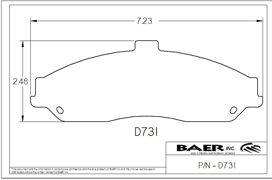 Baer Brakes Claw Ceramic Brake Pads for 1997-2008 CORVETTE, 2005-2006 GTO - D0731 Pads, Ceramic, Matrix, Front, Cadillac, Chevrolet, Pontiac, Set thumbnail 3