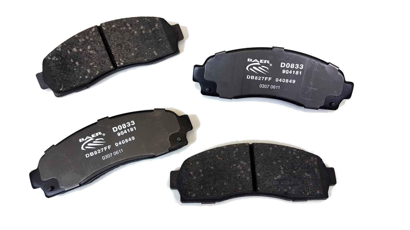 Baer Brakes Claw Ceramic Brake Pads D0833 Pads, Ceramic, Matrix, Front, Chevrolet, Ford, Mazda, Mercury, Pontiac, Saturn, Set