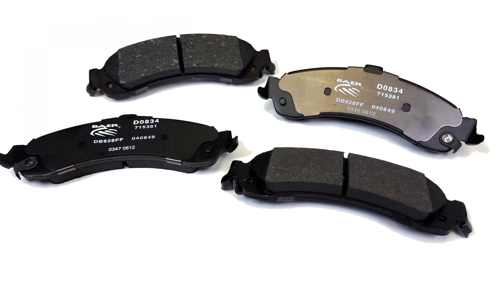 Baer Brakes Claw Ceramic Brake Pads D0834 Pads, Ceramic, Matrix, Rear, Cadillac, Chevrolet, GMC, Set thumbnail 2