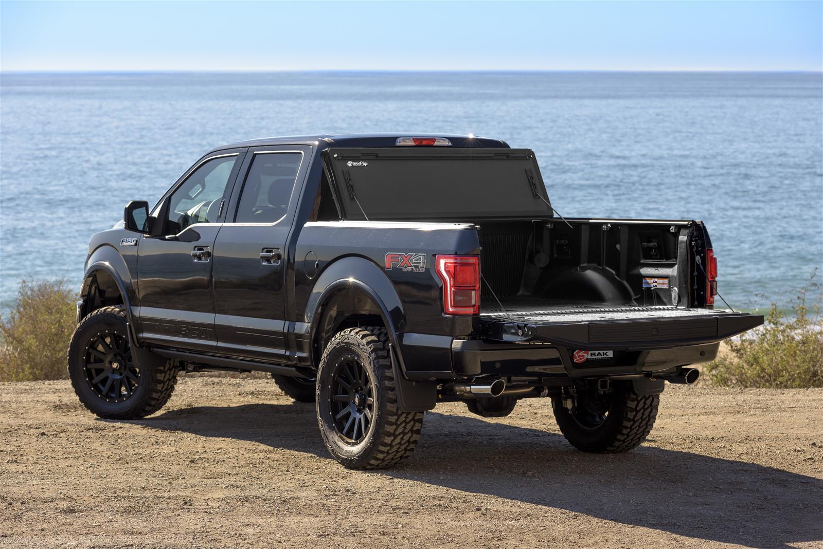 BAK BakFlip MX4 Tonneau Covers 48327 Cover, MX4, Folding, Aluminum, Matte Black, Ford, 6.5 ft. Truck Bed Length, Each