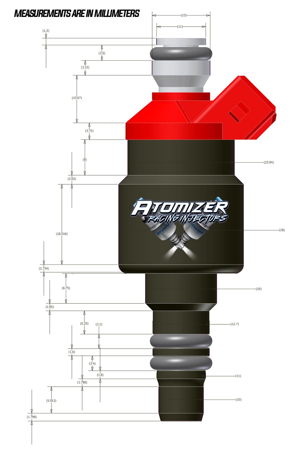 Billet Atomizer 245E Billet Atomizer Atomizer 3 Fuel