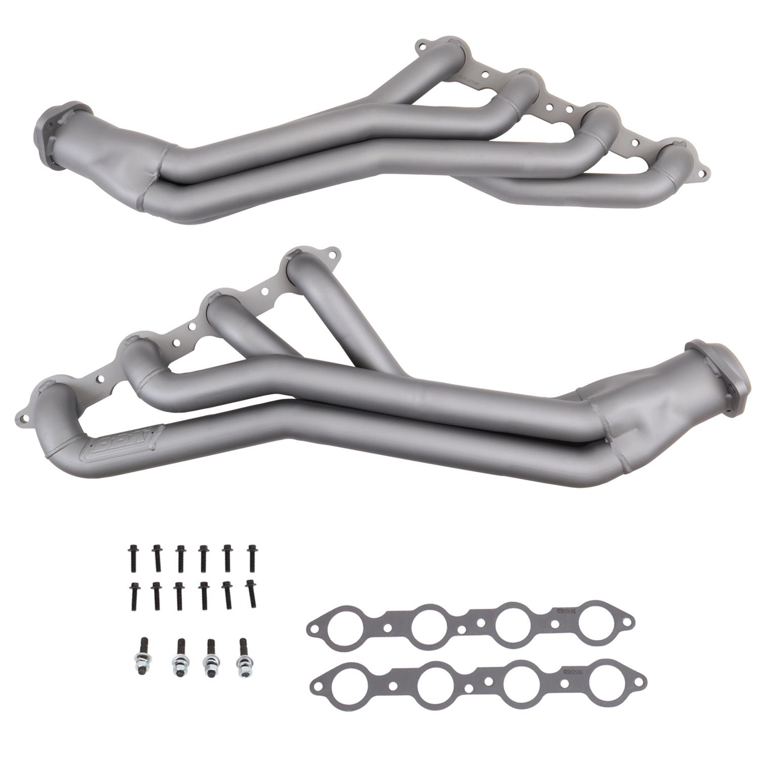 BBK Full-Length Headers 1694 Headers, Long Tube, Steel, Titanium Ceramic, Chevy, Pontiac, Chevy, Small Block, LS1, Pair