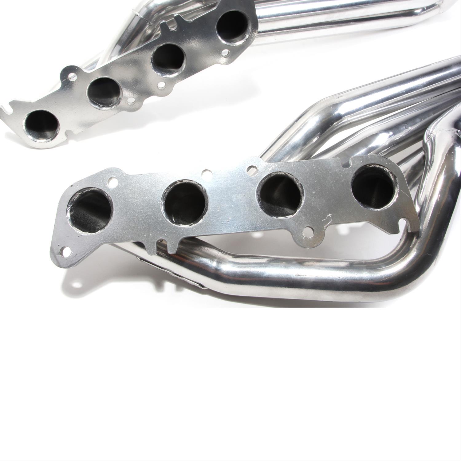 BBK Full-Length Headers 18560 Headers, Long Tube, Steel, Silver Ceramic Coated, Ford, 5.0L, Pair