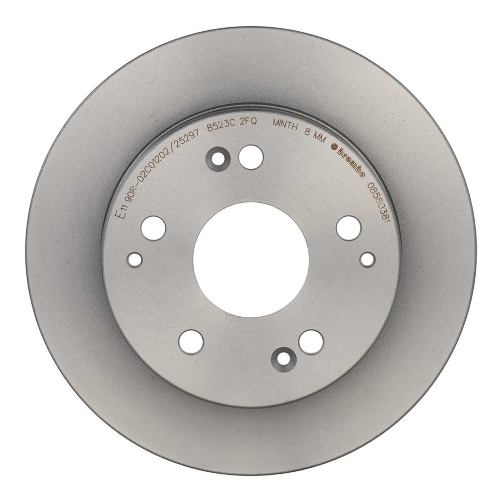 Brembo Premium UV Coated Brake Rotors 08.5803.81 Rotor, Brembo, Solid, Solid Surface, 10.24 in. Diameter, Iron, UV-Coated, For use on Acura®, Each thumbnail 2