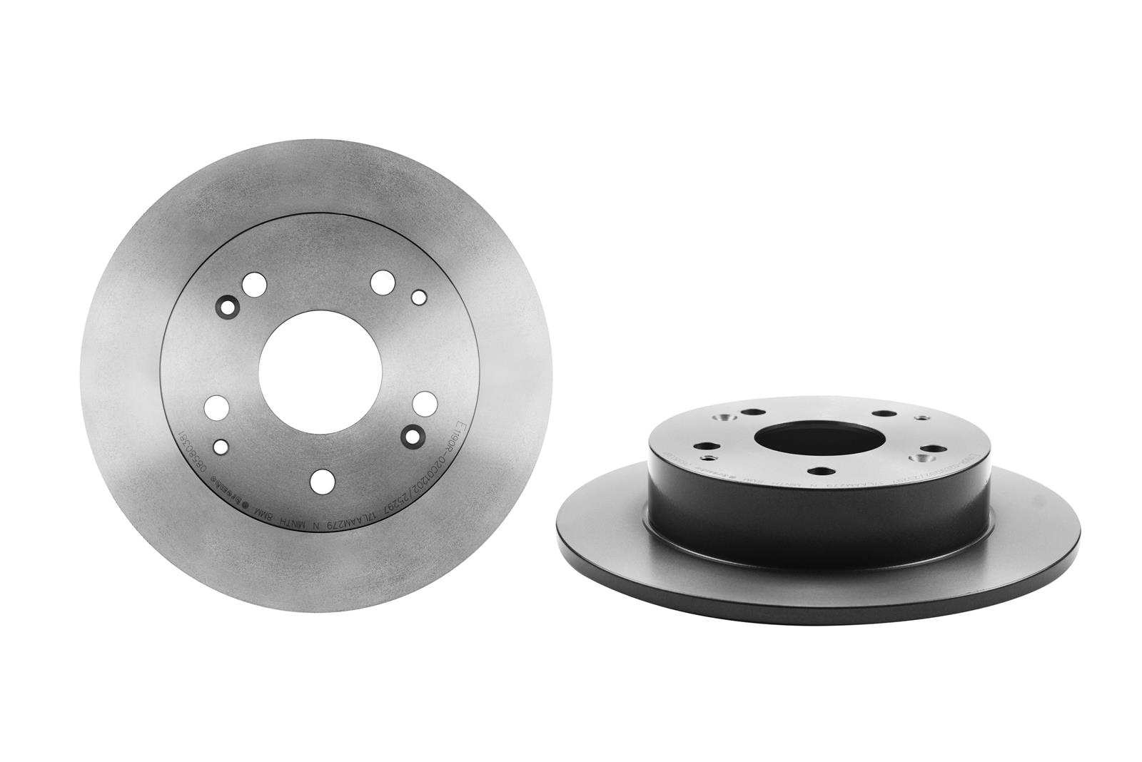 Brembo Premium UV Coated Brake Rotors 08.5803.81 Rotor, Brembo, Solid, Solid Surface, 10.24 in. Diameter, Iron, UV-Coated, For use on Acura®, Each thumbnail 7