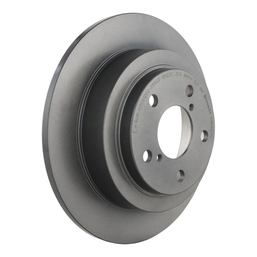 Brembo Premium UV Coated Brake Rotors 08.6897.11 Rotor, Brembo, Solid, Solid Surface, 10.43 in. Diameter, Iron, UV-Coated, Saab, Each