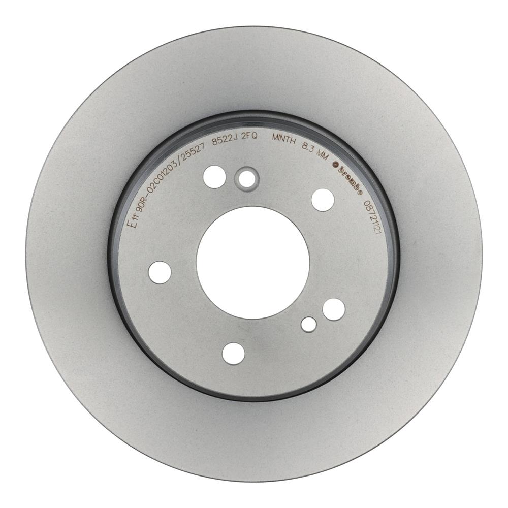 Brembo Premium UV Coated Brake Rotors 08.7211.21 Rotor, Brembo, Solid, Solid Surface, 11.42 in. Diameter, Iron, UV-Coated, Mercedes-Benz, Each thumbnail 2