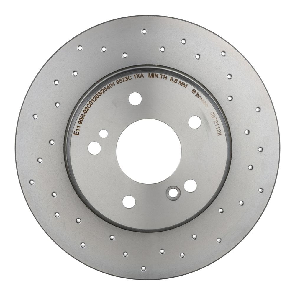 Brembo Xtra Drilled Performance Rotors 08.7211.2X Brake Rotor, Brembo, Solid, Cross-Drilled Surface, 11.42 in. Diameter, Iron, UV-Coated, Mercedes-Benz, Each thumbnail 2