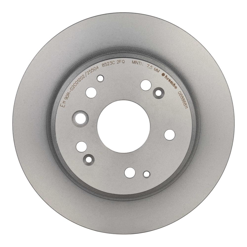 Brembo Premium UV Coated Brake Rotors 08.8868.11 Rotor, Brembo, Solid, Solid Surface, 11.1 in. Diameter, Iron, UV-Coated, For use on Acura®, Each thumbnail 2