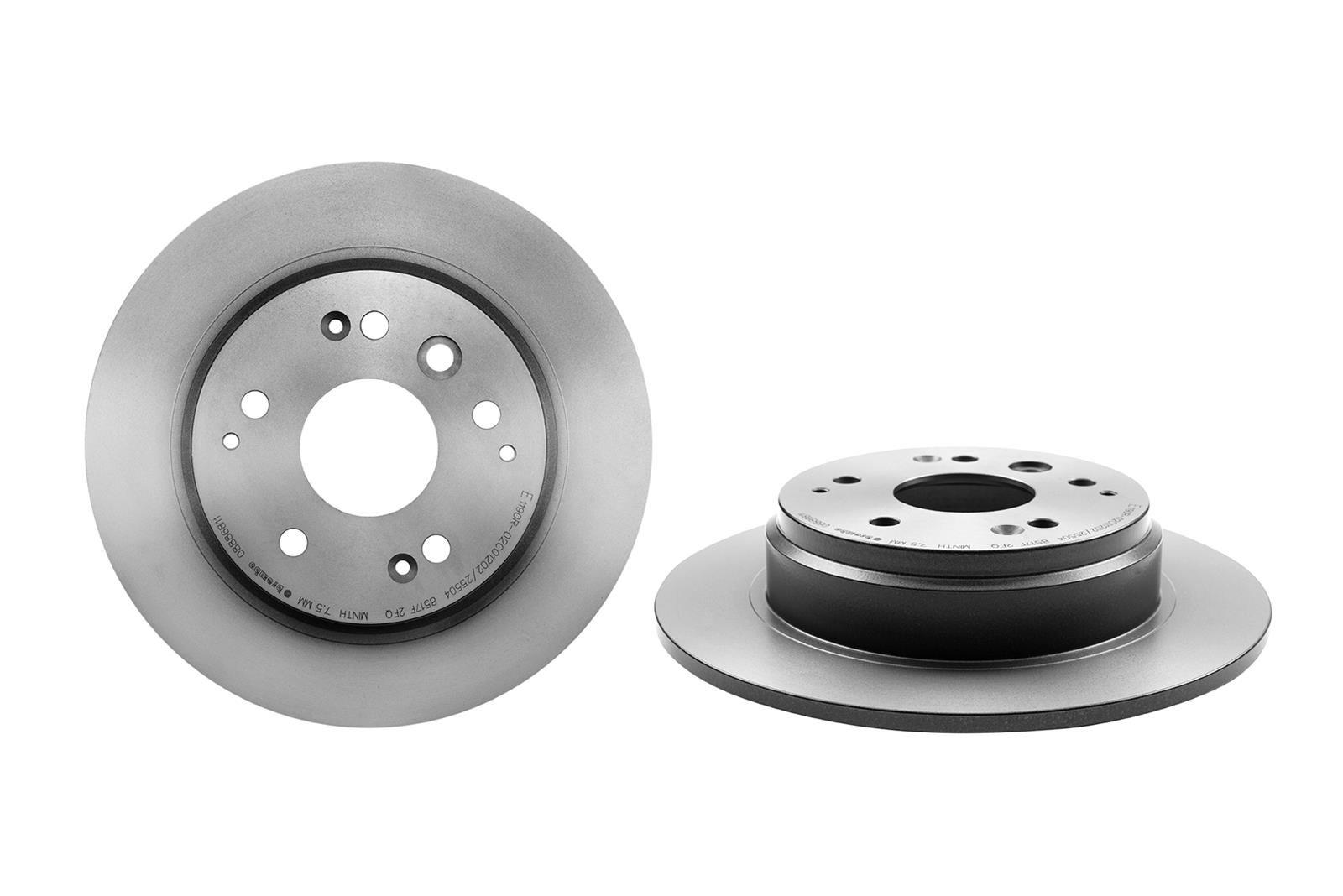 Brembo Premium UV Coated Brake Rotors 08.8868.11 Rotor, Brembo, Solid, Solid Surface, 11.1 in. Diameter, Iron, UV-Coated, For use on Acura®, Each thumbnail 7