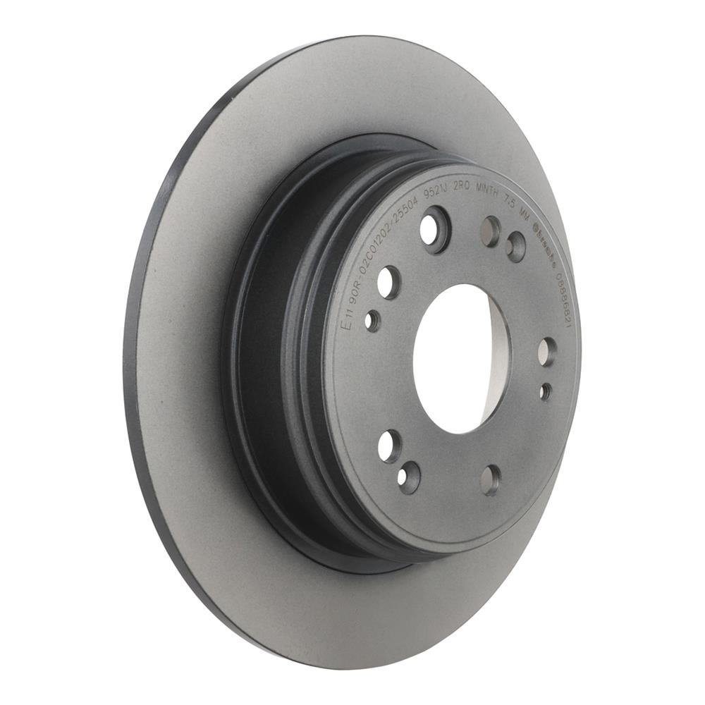 Brembo Premium UV Coated Brake Rotors 08.8868.21 Rotor, Brembo, Solid, Solid Surface, 11.1 in. Diameter, Iron, UV-Coated, For use on Honda®, Each