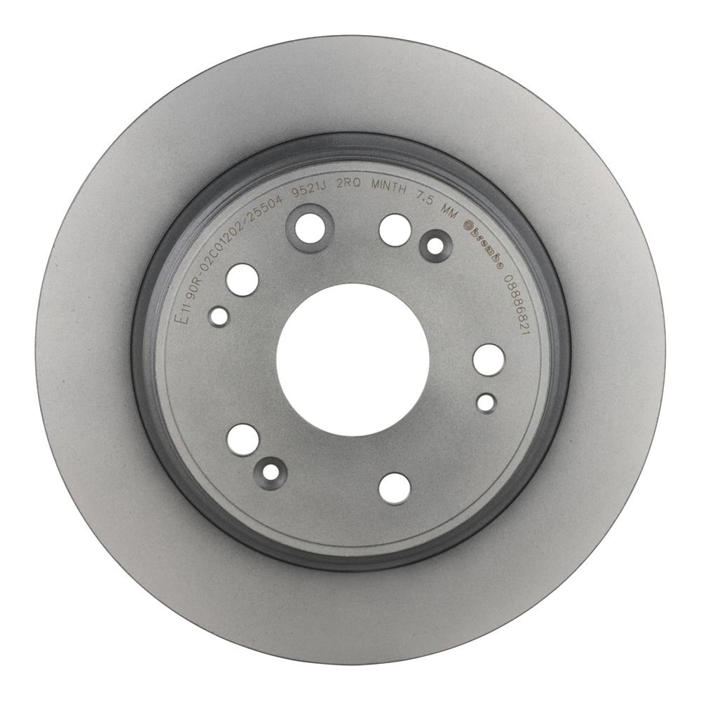 Brembo Premium UV Coated Brake Rotors 08.8868.21 Rotor, Brembo, Solid, Solid Surface, 11.1 in. Diameter, Iron, UV-Coated, For use on Honda®, Each thumbnail 2