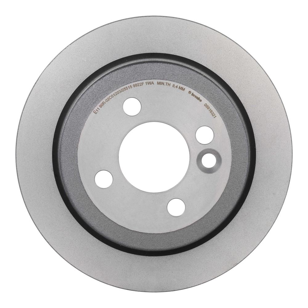 Brembo Premium UV Coated Brake Rotors 08.9163.21 Rotor, Brembo, Solid, Solid Surface, 10.2 in. Diameter, Iron, UV-Coated, Mini Cooper, Each thumbnail 2