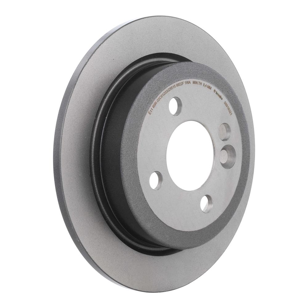 Brembo Premium UV Coated Brake Rotors 08.9163.21 Rotor, Brembo, Solid, Solid Surface, 10.2 in. Diameter, Iron, UV-Coated, Mini Cooper, Each