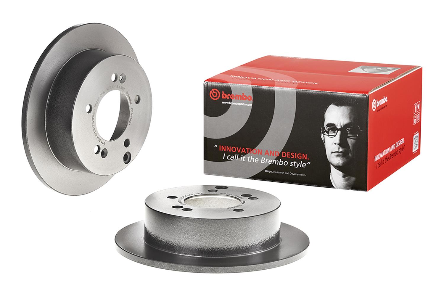 Brembo 08.A114.21 Brembo Prime UV Coated Brake Rotors Summit Racing