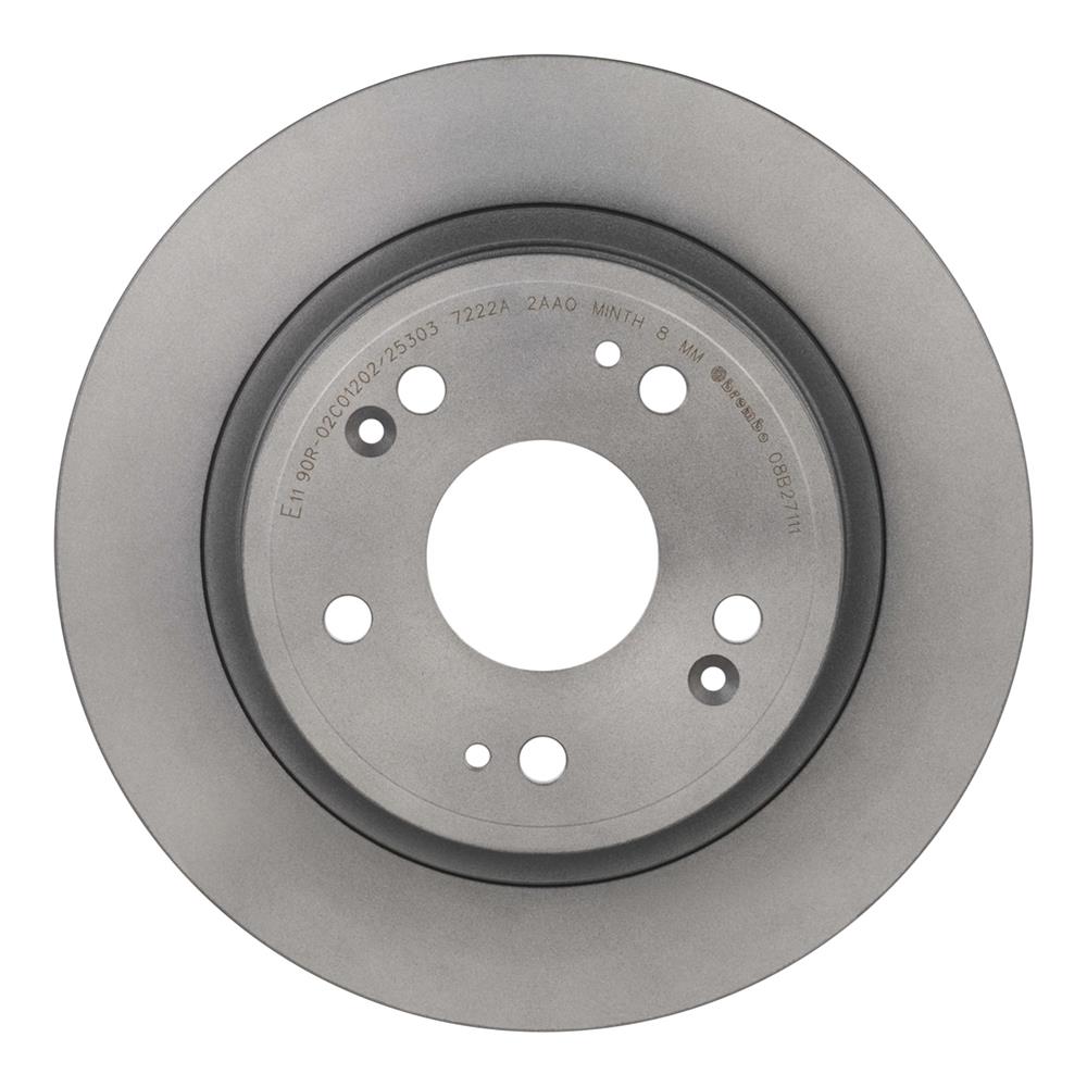 Brembo Premium UV Coated Brake Rotors 08.B271.11 Rotor, Brembo, Solid, Solid Surface, 11.1 in. Diameter, Iron, UV-Coated, For use on Acura®, Each thumbnail 2