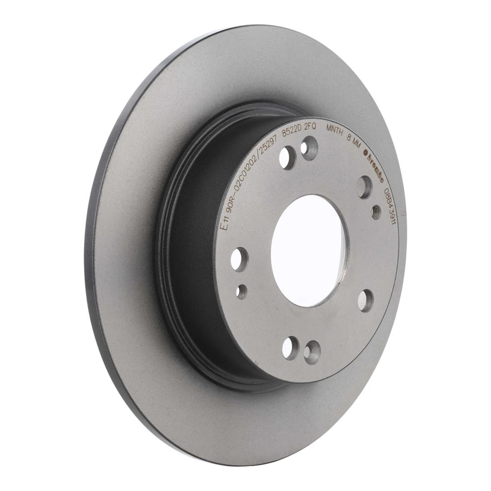 Brembo Premium UV Coated Brake Rotors 08.B439.11 Rotor, Brembo, Solid, Solid Surface, 10.24 in. Diameter, Iron, UV-Coated, For use on Acura®, Each