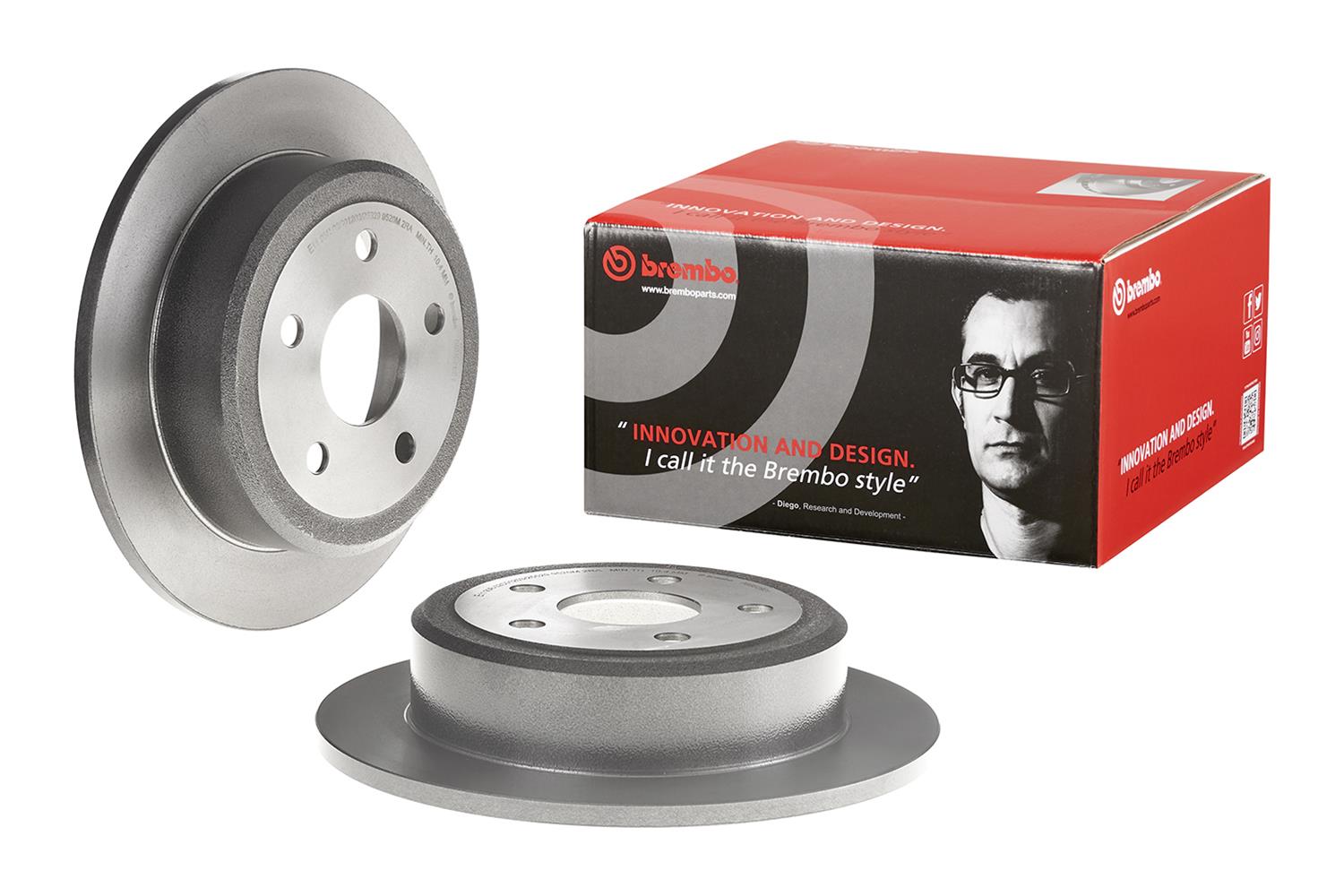 Brembo 08.B529.21 Brembo Premium UV Coated Brake Rotors Summit Racing