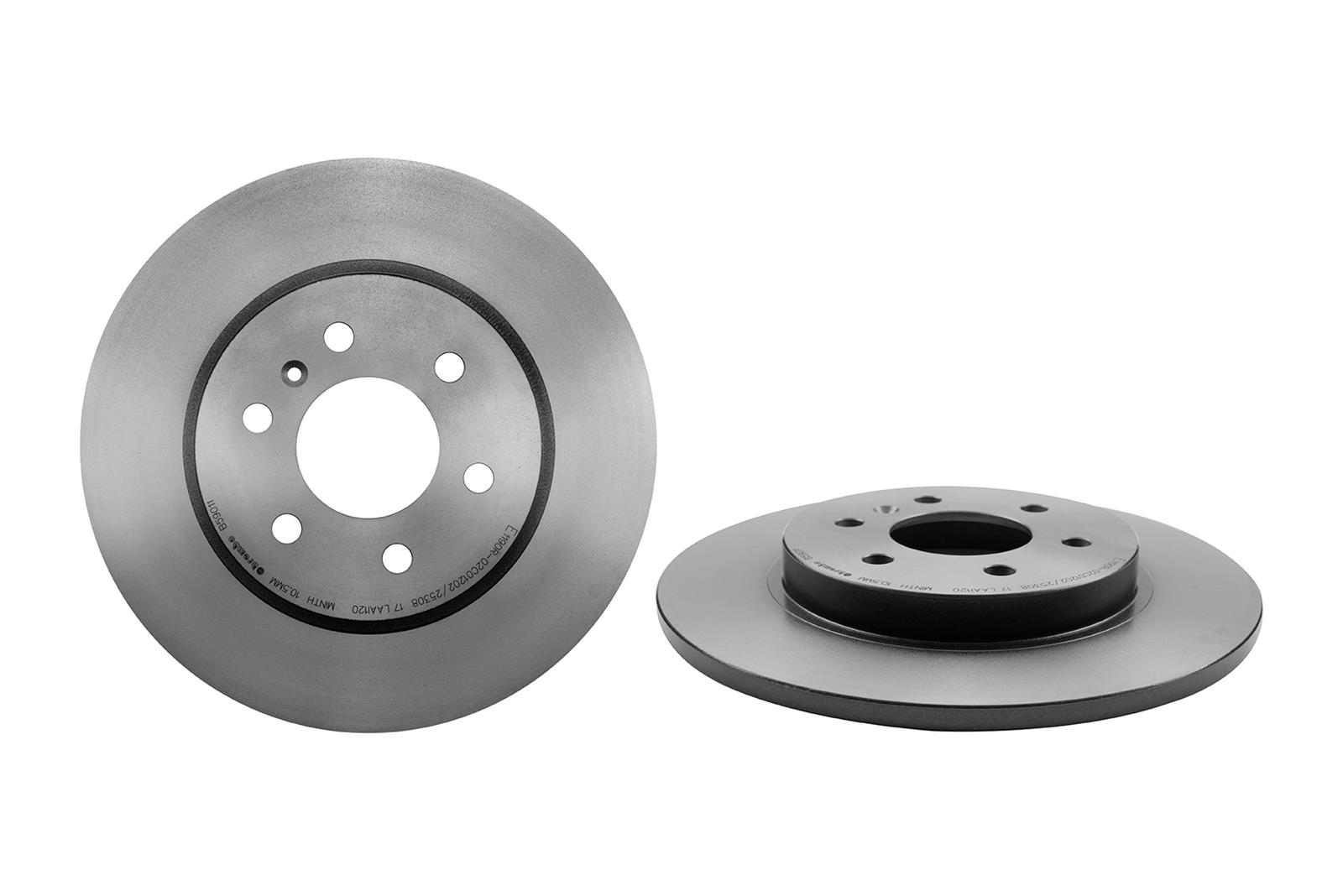 Brembo Prime UV Coated Brake Rotors 08.B590.11 Rotor, Brembo, Solid, Solid Surface, 11.81 in. Diameter, Iron, UV-Coated, Buick, Each