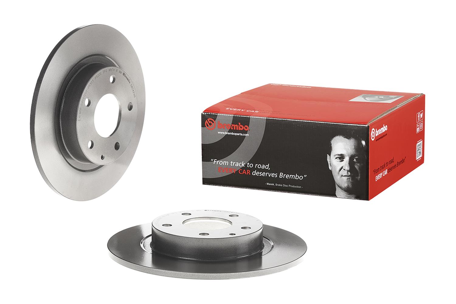 Brembo Premium UV Coated Brake Rotors 08.C423.11 Rotor, Brembo, Solid, Solid Surface, 10.94 in. Diameter, Iron, UV-Coated, Mazda, Each thumbnail 6