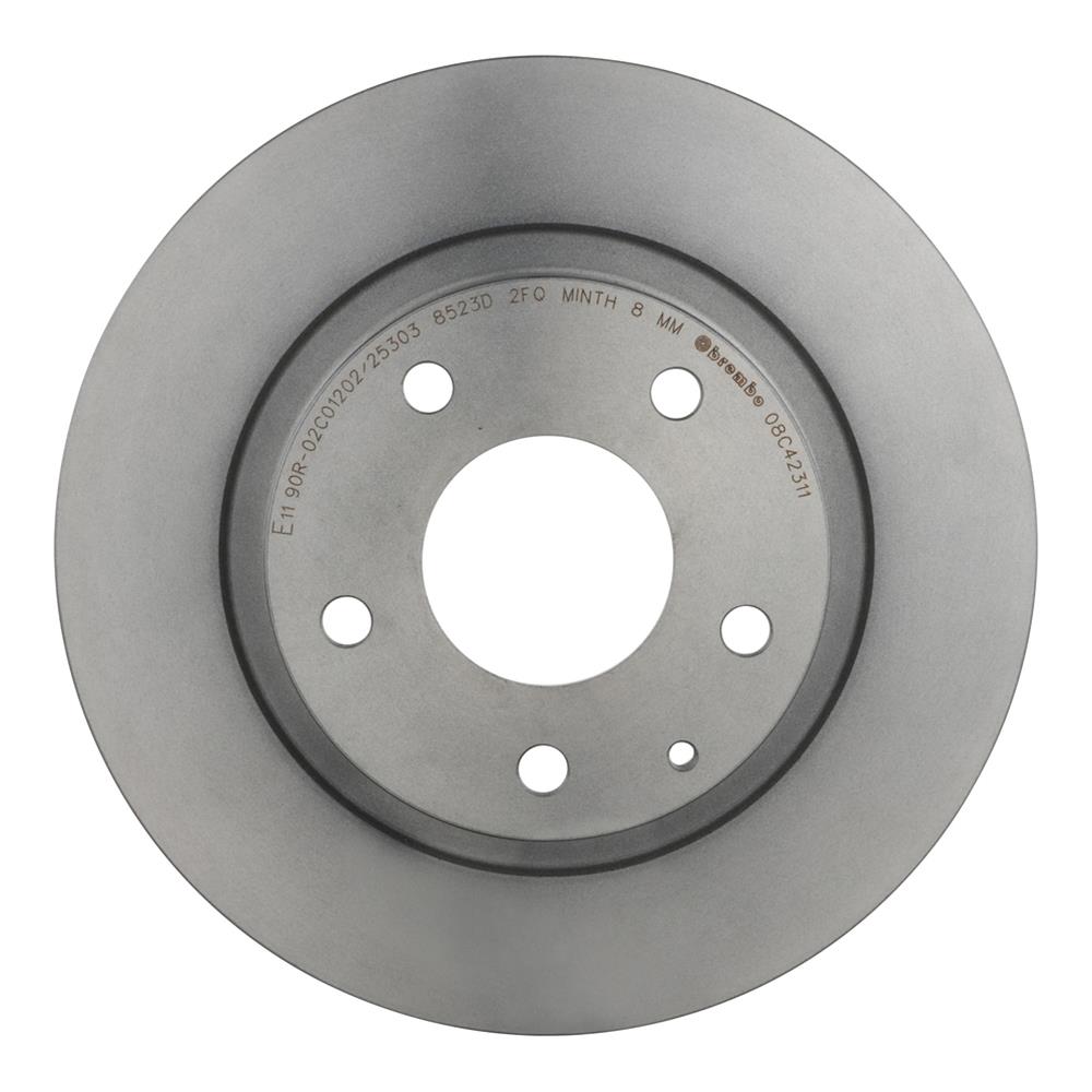Brembo Premium UV Coated Brake Rotors 08.C423.11 Rotor, Brembo, Solid, Solid Surface, 10.94 in. Diameter, Iron, UV-Coated, Mazda, Each thumbnail 2