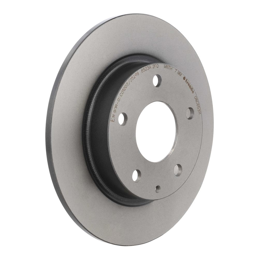 Brembo Premium UV Coated Brake Rotors 08.C653.11 Rotor, Brembo, Solid, Solid Surface, 10.43 in. Diameter, Iron, UV-Coated, Mazda, Each