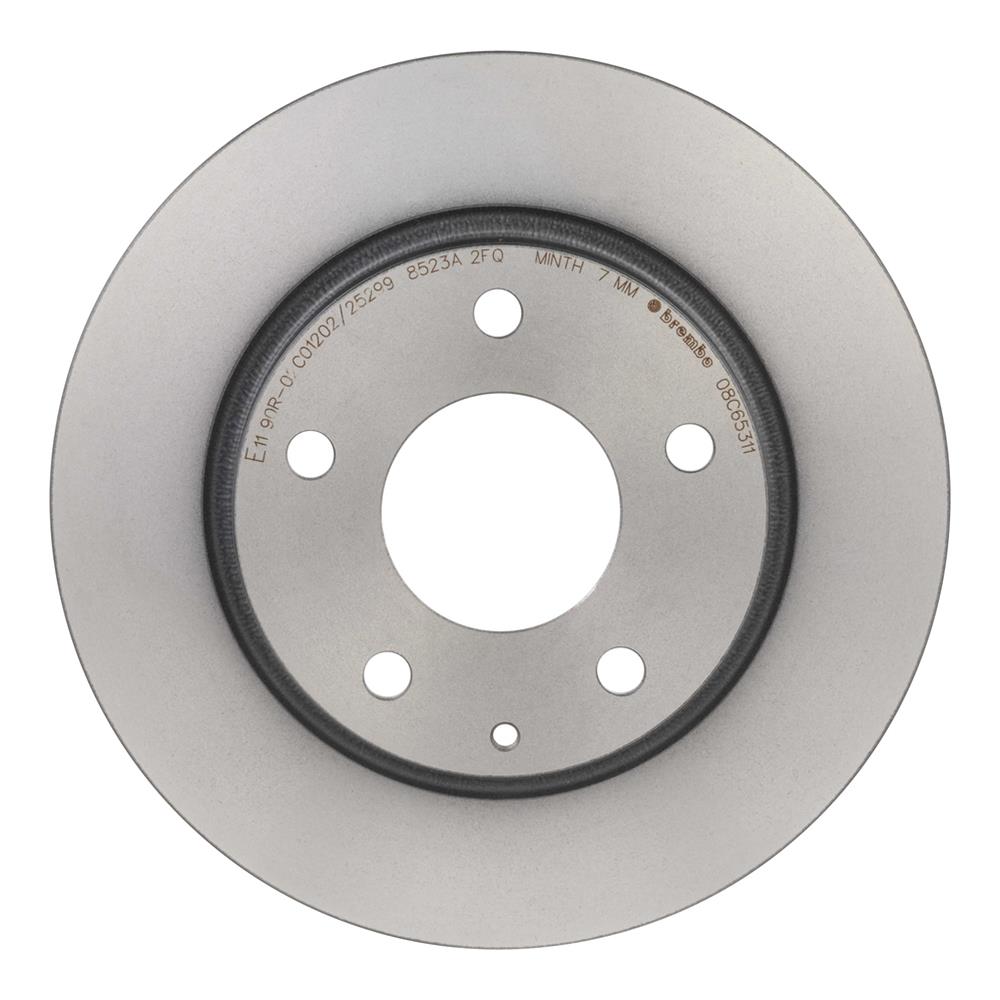 Brembo Premium UV Coated Brake Rotors 08.C653.11 Rotor, Brembo, Solid, Solid Surface, 10.43 in. Diameter, Iron, UV-Coated, Mazda, Each thumbnail 2