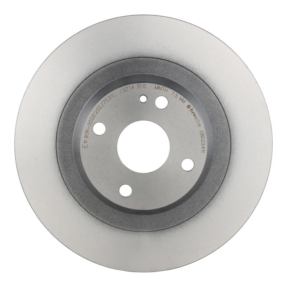Brembo Premium UV Coated Brake Rotors 08.D224.11 Rotor, Brembo, Solid, Solid Surface, 11.02 in. Diameter, Iron, UV-Coated, Mazda, Each thumbnail 2