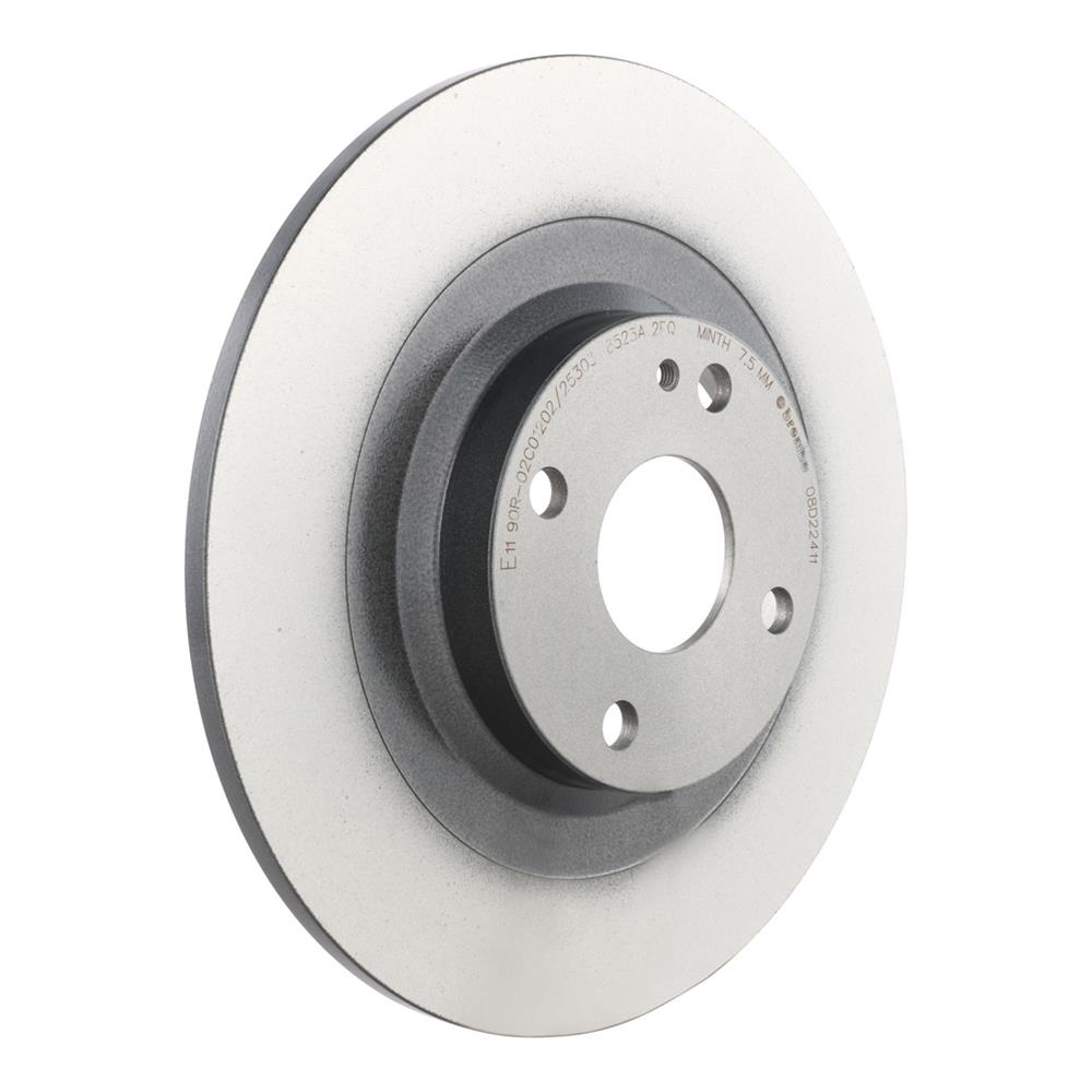 Brembo Premium UV Coated Brake Rotors 08.D224.11 Rotor, Brembo, Solid, Solid Surface, 11.02 in. Diameter, Iron, UV-Coated, Mazda, Each